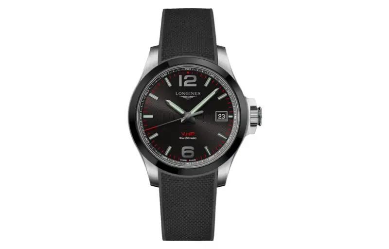 LONGINES Comcast Collection Quartz Movement 50m Waterproof Men's Watch 41mm Black Dial Ceramic Watch Case