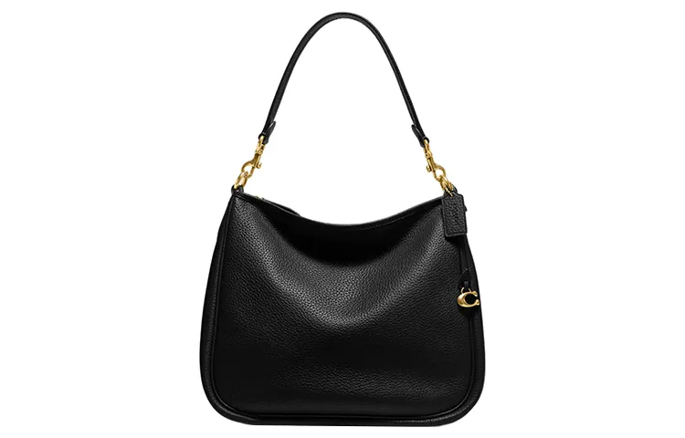 COACH Cary Pebbled Leather Handbag, Shoulder Bag Women's Black