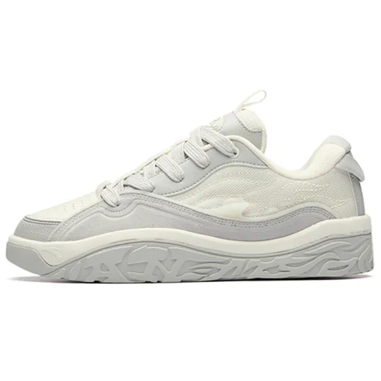 Anta Hot Height Increasing Low Top Skateboard Shoes Men's White Gray