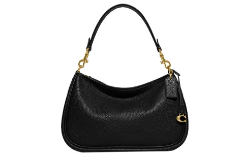 COACH Cary Leather Shoulder Bag, Crossbody Bag Large Women's Black