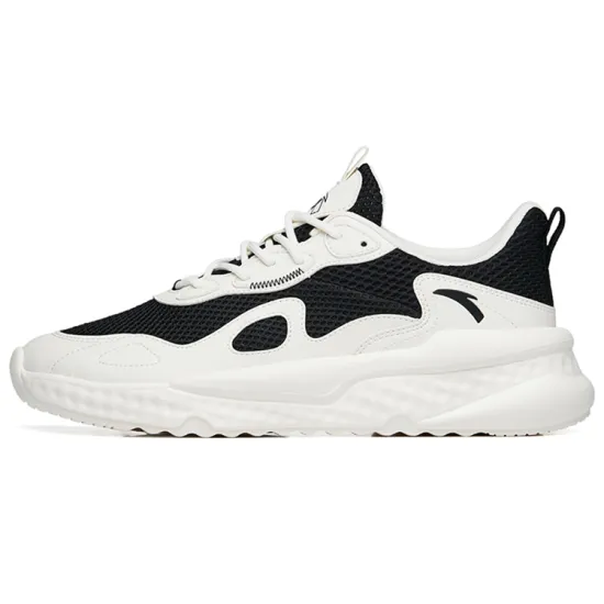 ANTA Life Collection Casual Shoes Men Low-Top Black Ivory White