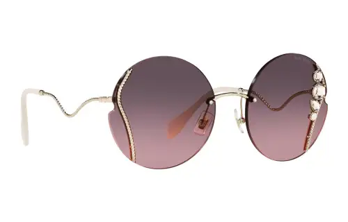 MIU MIU Sunglasses Unisex Gold