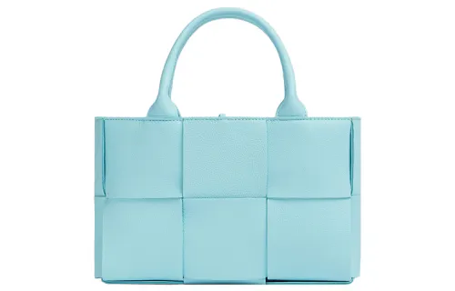 Bottega Veneta Leather With Calfskin Handbag Mini Women's Light Blue