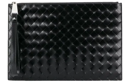 Bottega Veneta Leather Clutch Men's Black