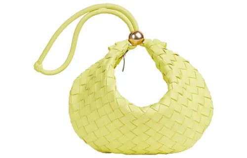 Bottega Veneta Sheepskin Handbag Clutch Medium Women's Lantern Color