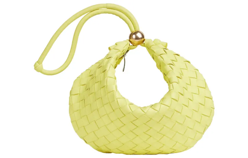 Bottega Veneta Sheepskin Handbag Clutch Medium Women's Lantern Color