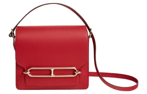 HERMES Roulis Swift Calfskin Crossbody Bags Mini Women's 5X Rouge Piment Pepper Red