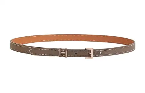 HERMES POP H Calfskin Leather Belts Women's Width 1.5cm