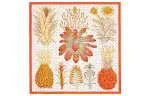 HERMES Scarves Women's Ivory White/Orange/Gold Beige