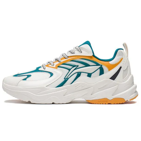 LINING Stargazing Running Shoes Men Low-Top Mist White/Deep Lake Green