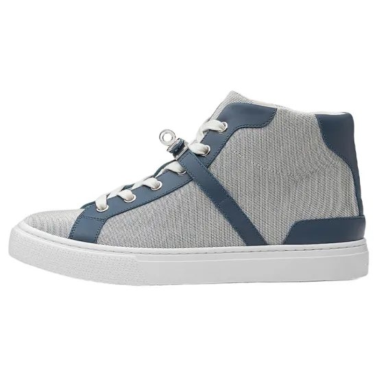 HERMES Daydream Skateboard Shoes Women's High-Top Gray Blue