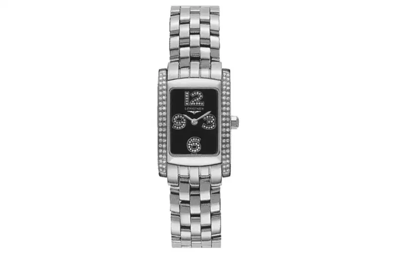 LONGINES DolceVita Collection Quartz Movement Women's Watch 24.5*19.8mm Black Dial Stainless Steel Case