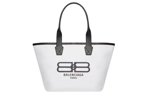 Balenciaga Cotton Canvas Shoulder Bag Women's White