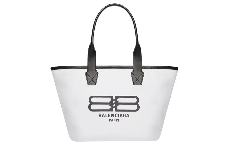 Balenciaga Cotton Canvas Shoulder Bag Women's White