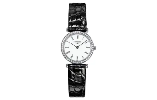 LONGINES Jialan Collection Quartz Movement 30m Waterproof Women's Watch 24mm White Dial Stainless Steel Case