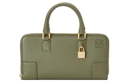 LOEWE Amazona Napa Calf Leather Handbag, Shoulder Bag, Crossbody Bag Regular Women's Olive Green