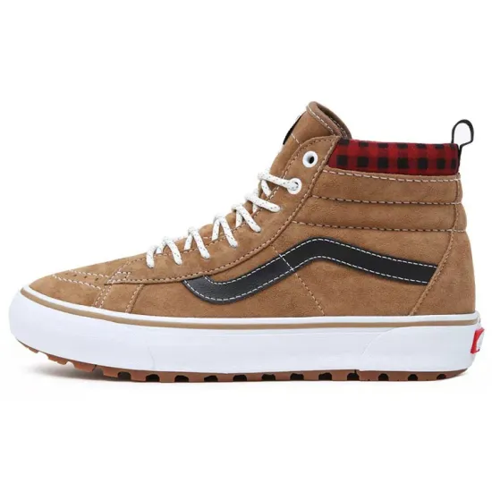 Vans Sk8-Hi MTE-1 Plaid Brown Red