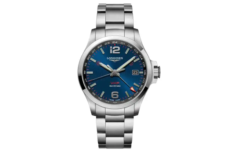 LONGINES Comcast Collection Quartz Movement Men's Watch 43mm Blue Dial Stainless Steel Case