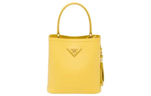 PRADA Saffiano Leather Shoulder Bag, Crossbody Bag, Handbag Women's Sunlight Yellow
