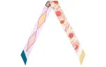 GUCCI Lovelight Mulberry Silk Scarf Women's Orange Yellow