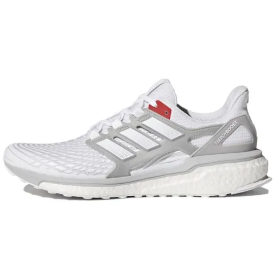 Adidas Energy Boost Running Shoes Unisex Low-top White/Gray/Red