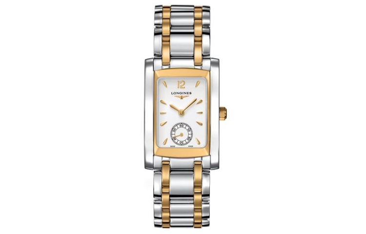 LONGINES Quartz waterproof white dial, case stainless steel, watch strap, quartz mechanism, 22.4mm