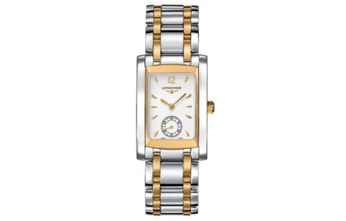 LONGINES Quartz waterproof white dial, case stainless steel, watch strap, quartz mechanism, 22.4mm