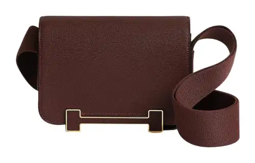 HERMES Geta Goatskin Wooden Sandal Bag Shoulder Bag Women's