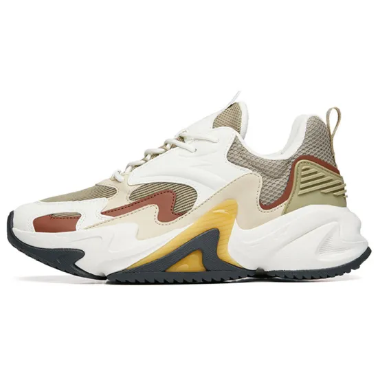 Anta Walker 3.0 Running Culture Collection Lightweight Low Top Sports Casual Shoes Men's White Yellow