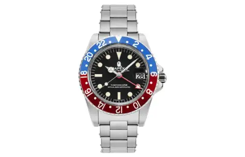 Bape A BATHING APE Type 2 Bapex Watch Silver/Black