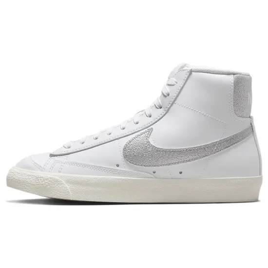 Nike Blazer Mid 77 Essential White Metallic Silver Women's