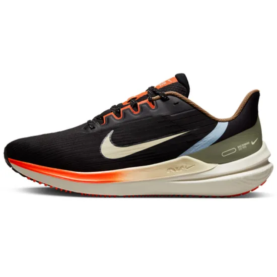 Nike Air Winflo 9 Black Green Safety Orange