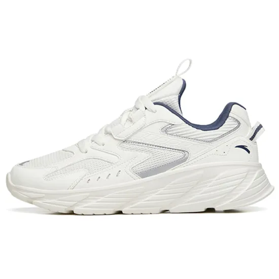ANTA Running Collection Running Shoes Women's Low-Top Ivory White/Silver/New Ink Blue