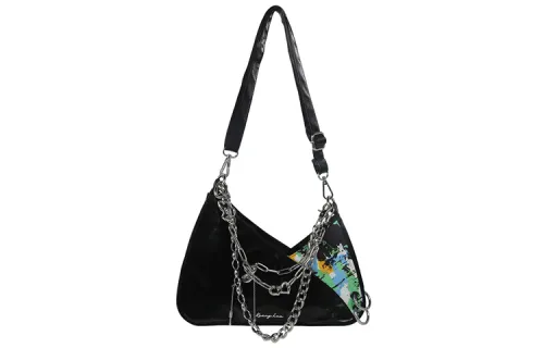 Kenghua Village Polyester PU Leather Shoulder Bag Medium Women's Multicolor