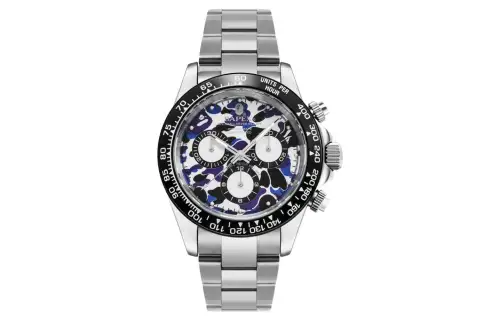 Bape A BATHING APE Type 4 Bapex Hong Kong 16th Anniversary Watch Silver/Purple/Blue
