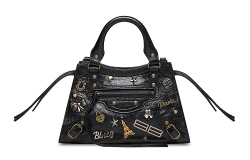 Balenciaga Neo Classic Sheepskin Shoulder Bag, Crossbody Bag, Handbag Mini Women's Black