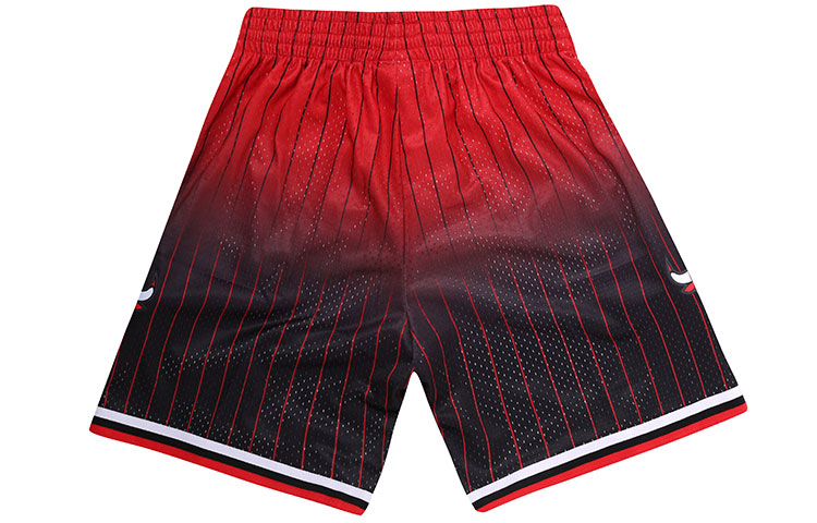 Mitchell Ness Basketball Shorts Men’s Black Red Moderate Straight Fit Pants