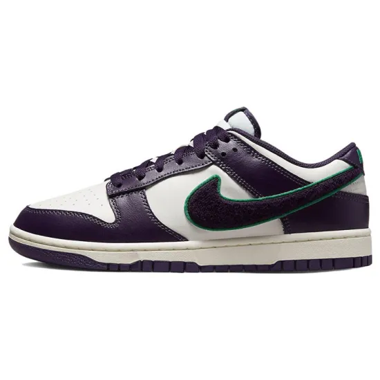 Nike Dunk Low Chenille Swoosh Sail Grand Purple