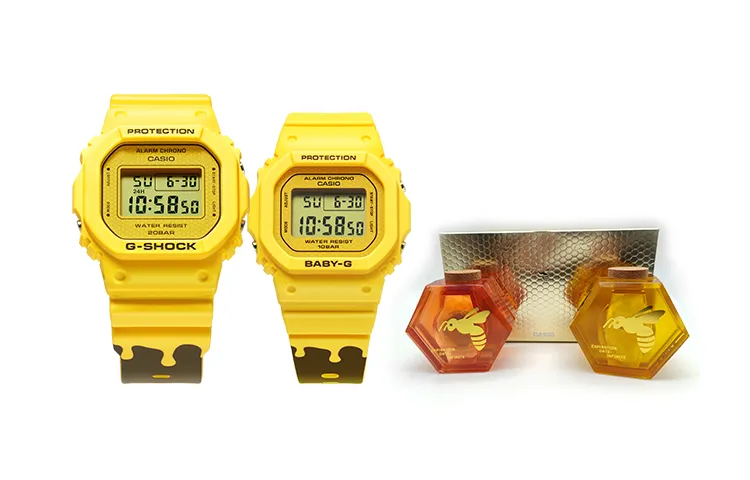 CASIO Unisex Pair Table Series 55mm Yellow Watch SLV-22B-9PFH