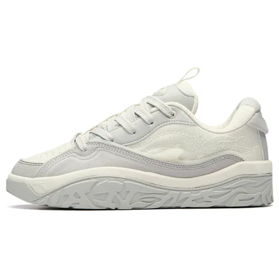 ANTA Hot Skateboard Shoes Women's Low-Top Ivory White/Microchip Gray