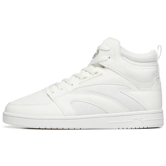 ANTA Street Play Series Skateboard Shoes Women's High-Top Ivory White