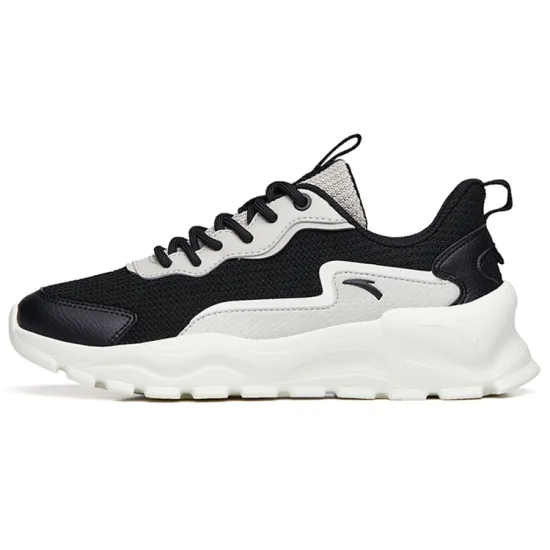ANTA Life Collection Casual Shoes Women's Low-Top Black/Iron Grey/Ivory White