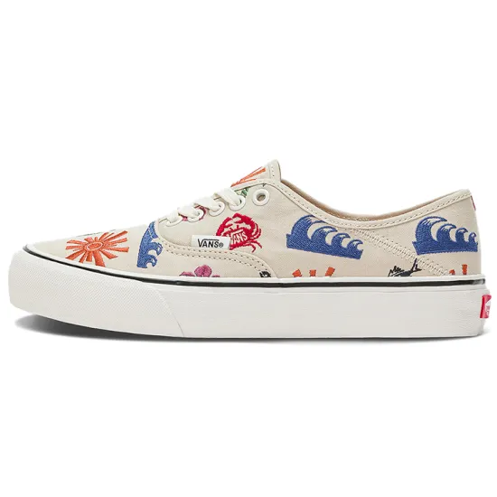 Vans Authentic Skateboarding Shoes Unisex Low-top White Embroidery