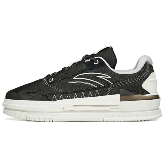 Anta Bump Low-Top Skateboard Shoes Women's Black White