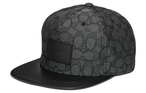 COACH Cotton Baseball Caps Men's Black