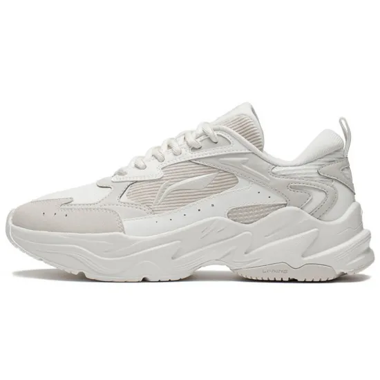 LINING Stargazing Running Shoes Women's Low-Top Moonlight Gray/Mist White