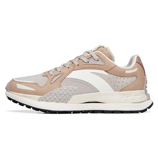 ANTA Running Shoes Men Low-Top Iron Man Gray/Dusty Gray/Ivory White