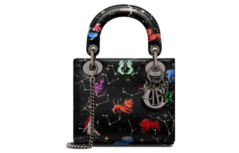 DIOR 22 AddictLady Dior Cow Leather Handbag, Shoulder Bag, Crossbody Bag, Handbag Mini Women's Black
