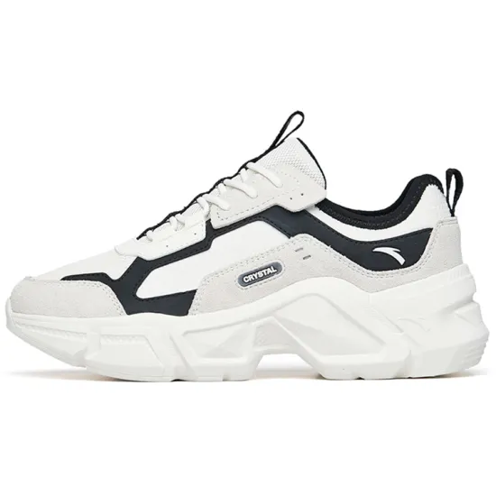 ANTA Life Collection Casual Shoes Women's Low-Top Ivory White/Black
