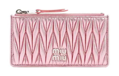 MIU MIU Leather Wallet Women's Pink